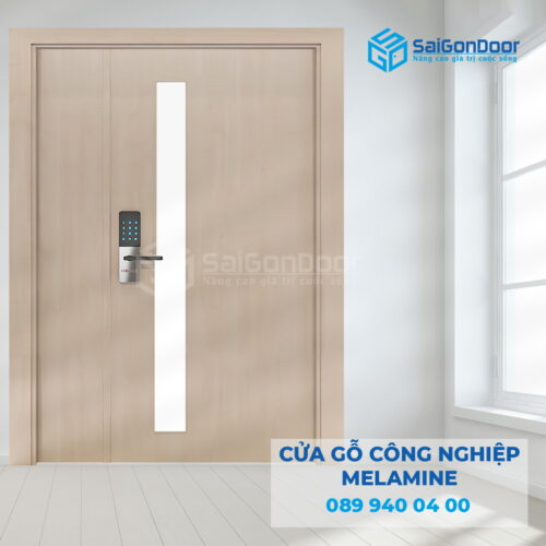 Cửa Gỗ HDF Melammine 2P1G1-SGD