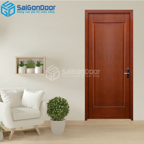 Cửa Gỗ HDF Veneer 1B Xoan Đào-HDFV-SGD