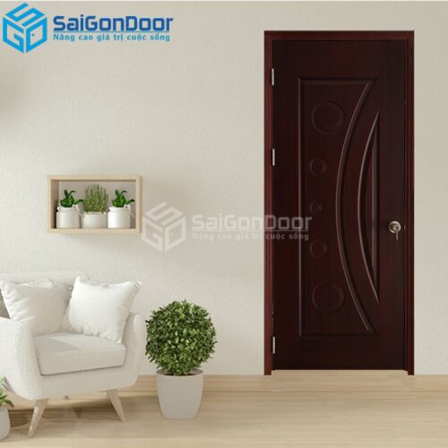 Cửa Gỗ HDF Veneer 1K Căm Xe 3-HDFV-SGD