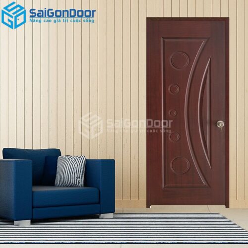 Cửa Gỗ HDF Veneer 1K Căm Xe-HDFV-SGD