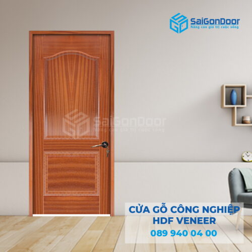 Cửa Gỗ HDF Veneer 2A-sapele 2-SGD