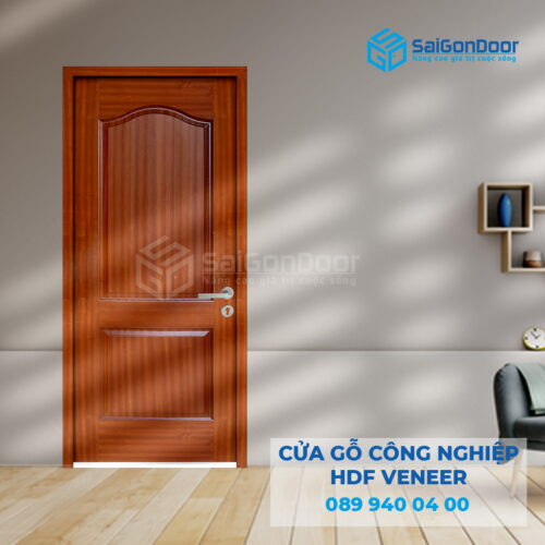 Cửa Gỗ HDF Veneer 2A-sapele-SGD