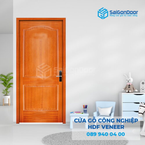 Cửa Gỗ HDF Veneer 2A-Xoan Đào 5-SGD
