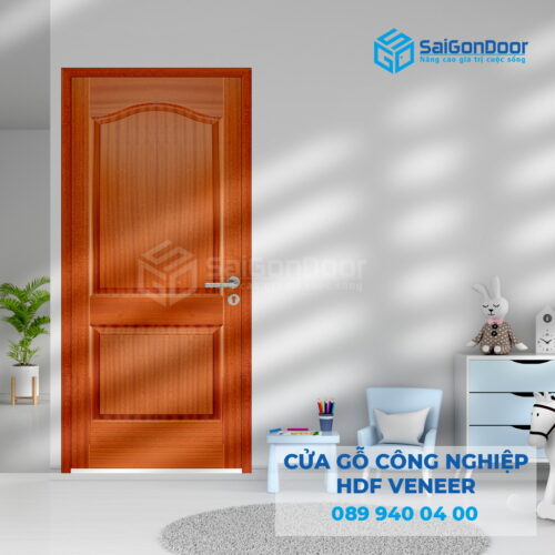 Cửa Gỗ HDF Veneer 2A-Xoan Đào 6-SGD