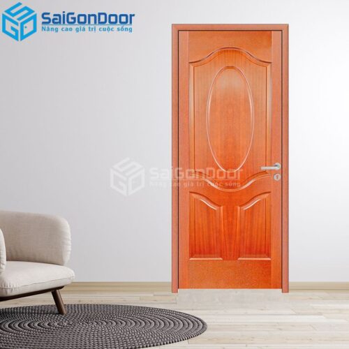 Cửa Gỗ HDF Veneer 3A-Xoan Đào 2-HDFV-SGD