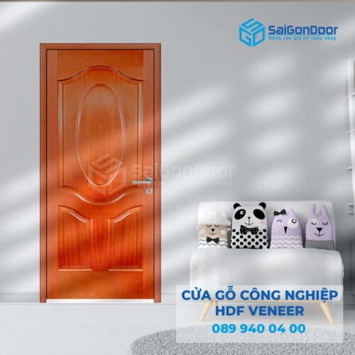 Cửa Gỗ HDF Veneer 3A-Xoan Đào 2-SGD