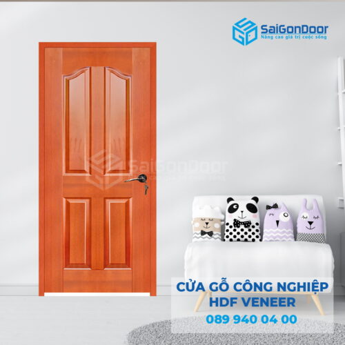 Cửa Gỗ HDF Veneer 4A-Căm Xe 2-SGD