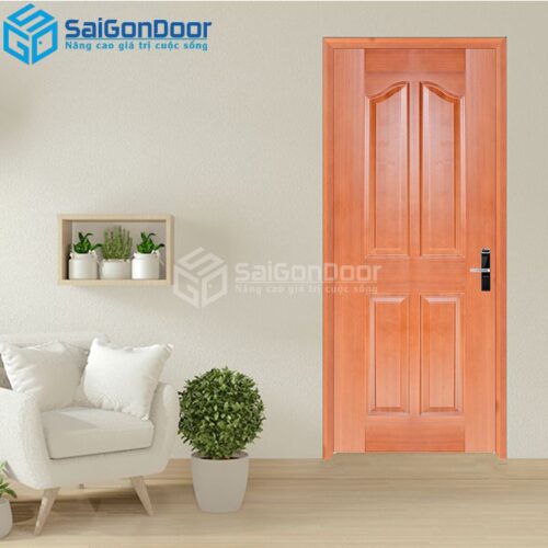 Cửa Gỗ HDF Veneer 4A-Xoan Đào 2-HDFV-SGD