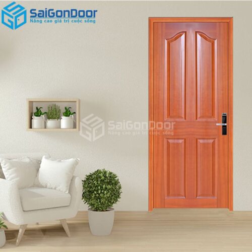 Cửa Gỗ HDF Veneer 4A-sapele-HDFV-SGD