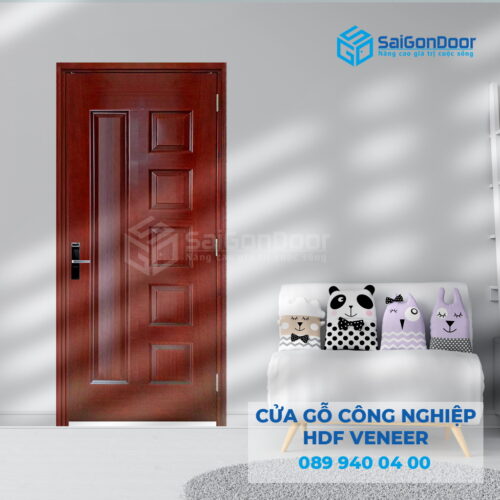 Cửa Gỗ HDF Veneer 6B-Căm Xe 2-SGD
