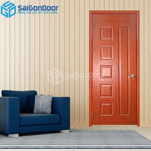 Cửa Gỗ HDF Veneer 6B sapele-HDFV-SGD