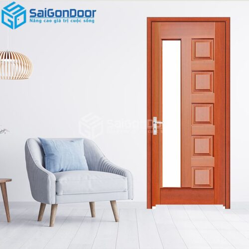Cửa Gỗ HDF Veneer 6GL-Căm Xe 3-HDFV-SGD