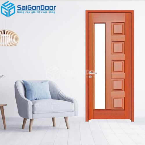 Cửa Gỗ HDF Veneer 6GL-Căm Xe 4-HDFV-SGD