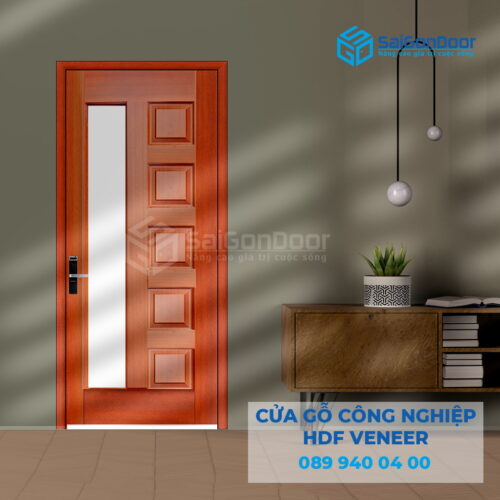 Cửa Gỗ HDF Veneer 6GL-Căm Xe 5-SGD