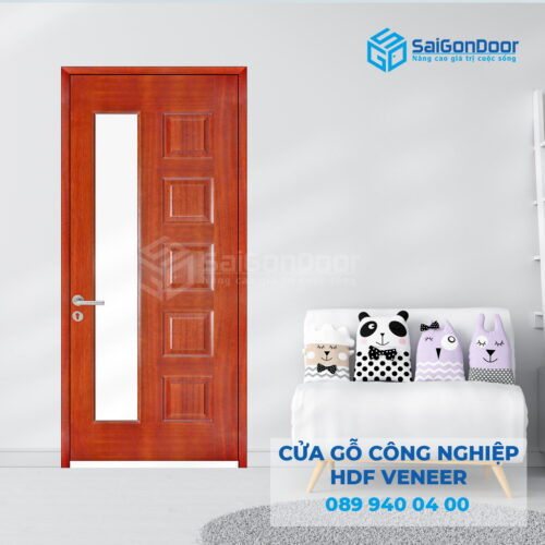Cửa Gỗ HDF Veneer 6GL-Căm Xe 8-SGD