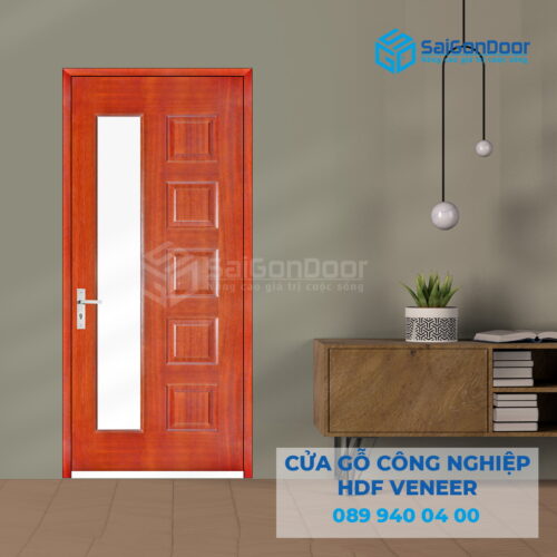 Cửa Gỗ HDF Veneer 6GL-Căm Xe-SGD