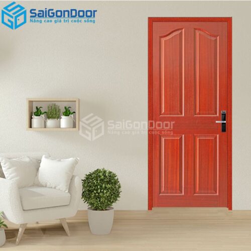Cửa Gỗ HDF veneer 4A-Căm Xe-HDFV-SGD