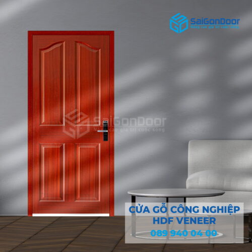Cửa Gỗ HDF veneer 4A-Căm Xe-SGD