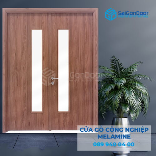 Cửa Gỗ MDF Melamine 2P1G1-SGD