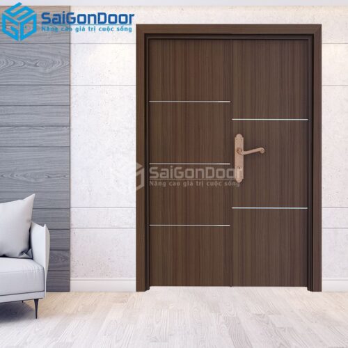 Cửa Gỗ Công Nghiệp MDF Laminate 2P1R52s-MDFL-SGD