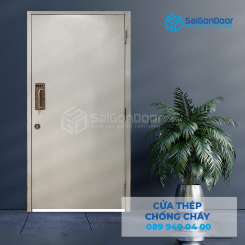 Cửa Thép Chống Cháy P1 xam-SGD