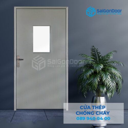 Cửa Thép Chống Cháy P1G1 khoa tay gat-SGD